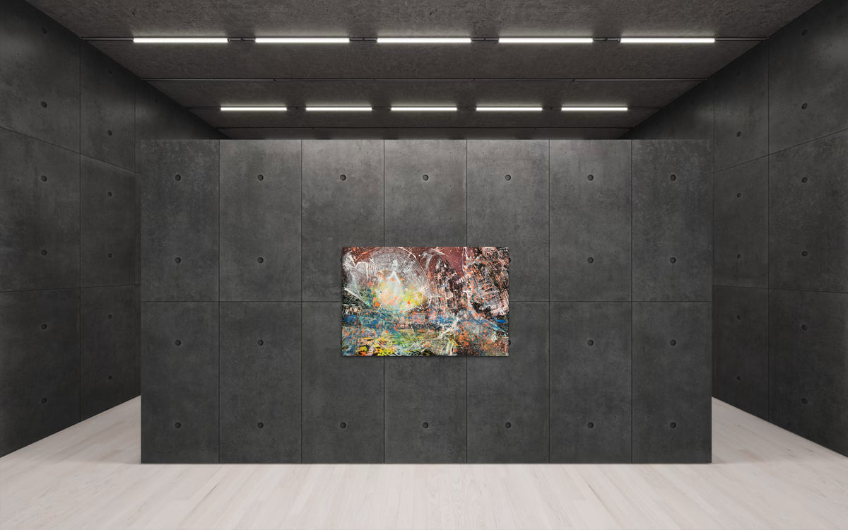 Overpainting on Canvas 2022 // Time Drifts Cologne 2016/2017 video installation