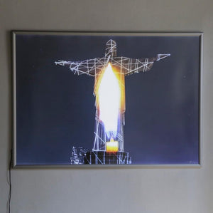 LED Light Frame / Led Leuchtrahmen Cristo Redentor/ Rio de Janeiro 2014  (signed)