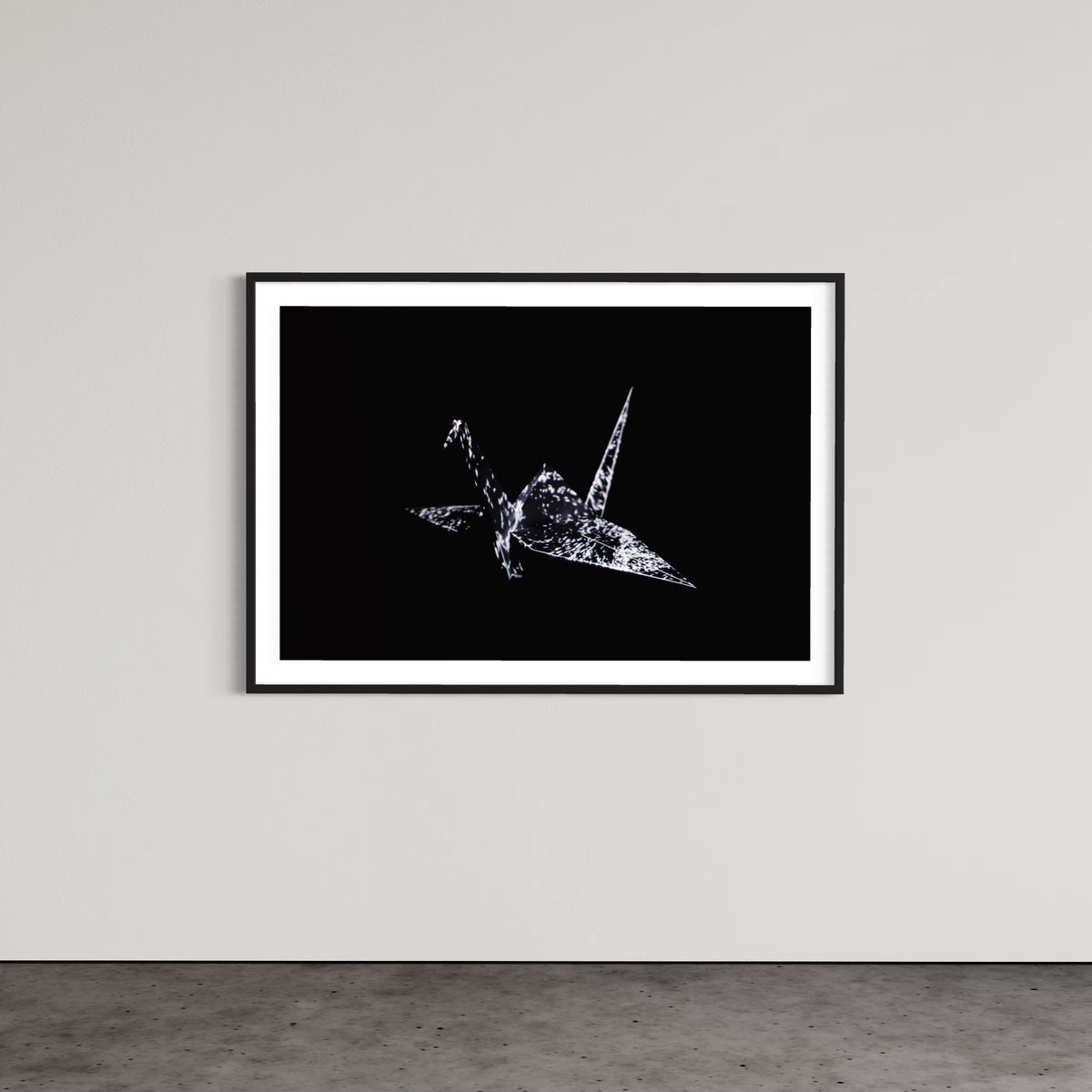 Hidden Places Origami Crane 2020  (signed + Frame)