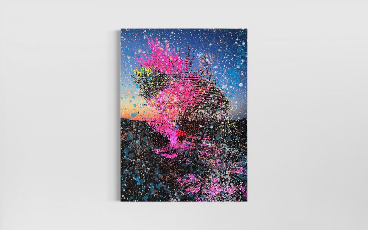 Overpainting Fine Art Print on Canvas 2022  Katerbow Hidden Places Mirabellen Baum