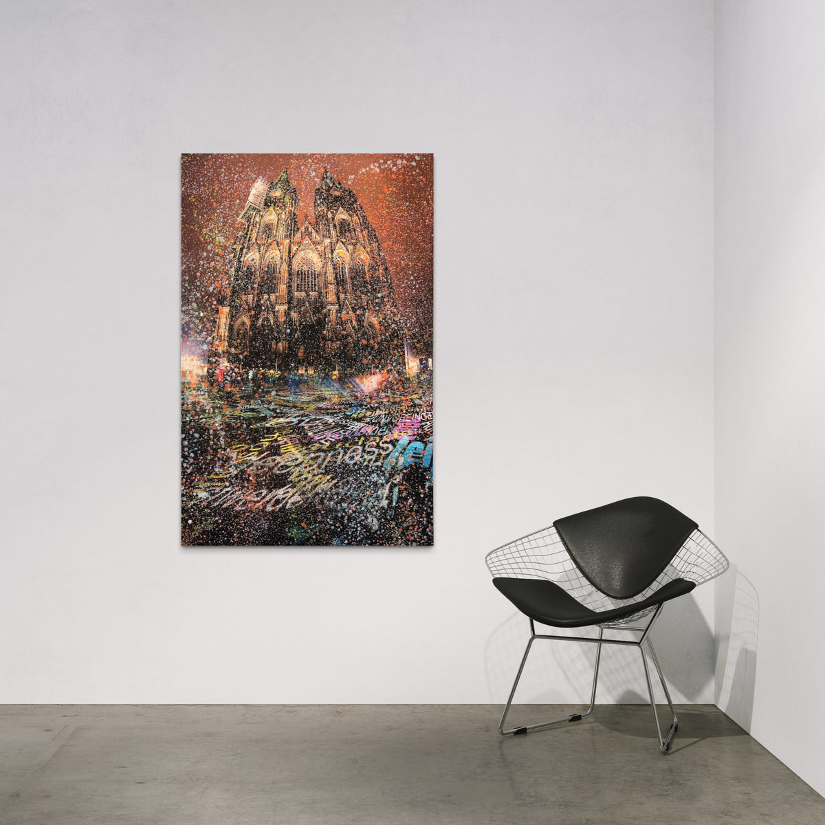Overpainting on Canvas 2022 // Time Drifts Cologne 2016/2017 video installation