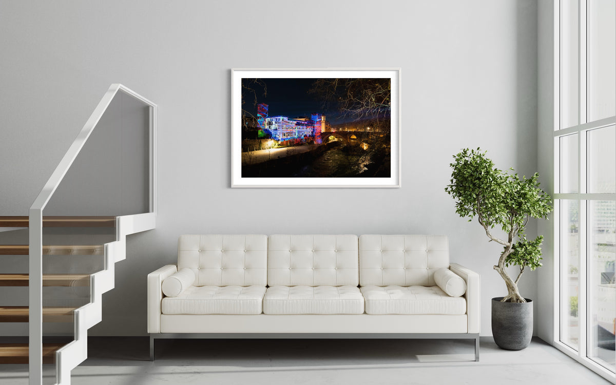 Rome/ Rom Tiberina Luce Luna 2019 (signed + Frame)