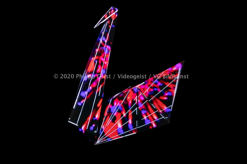 Hidden Places Origami Swan 2020  (signed + Frame)