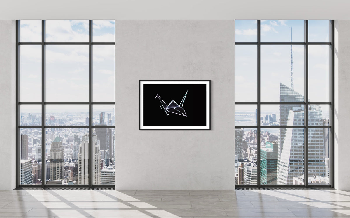 Hidden Places Origami Swan / Schwan 2020  (signed + Frame)