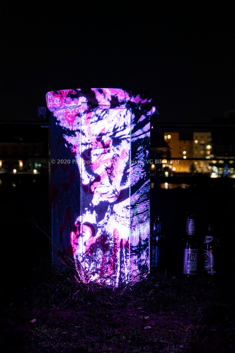 LED Light Frame / Led Leuchtrahmen - Hidden Places Berlin Garbage can/ Mülleimer 2020 (signed)