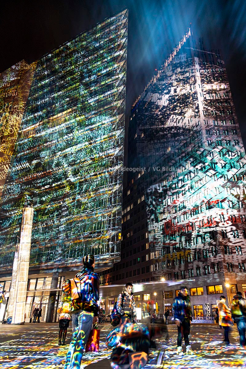 Berlin / Potsdamer / Platz Festival of Lights 2012 "Time Drifts - WORDS OF BERLIN" 10.-21 October 2012 (signed + Frame)