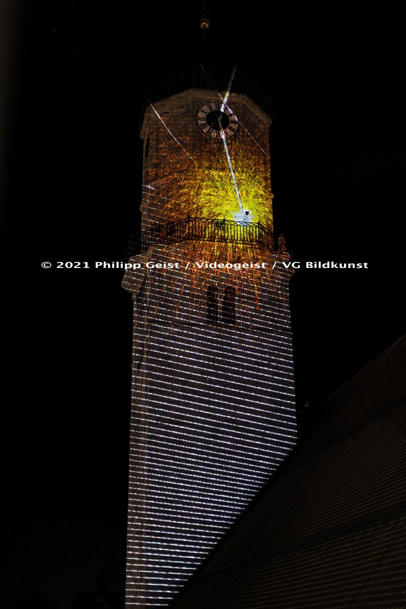Weilheim Mariä Himmelfahrt Kirchturm „Hoffnungslicht“ 2021 (signed + Frame)