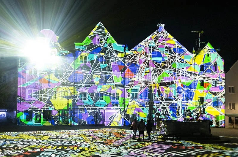 LED Light Frame / Led Leuchtrahmen Weilheim 2. Lichtkunst Festival Weilheim Fades 2018 (signed)