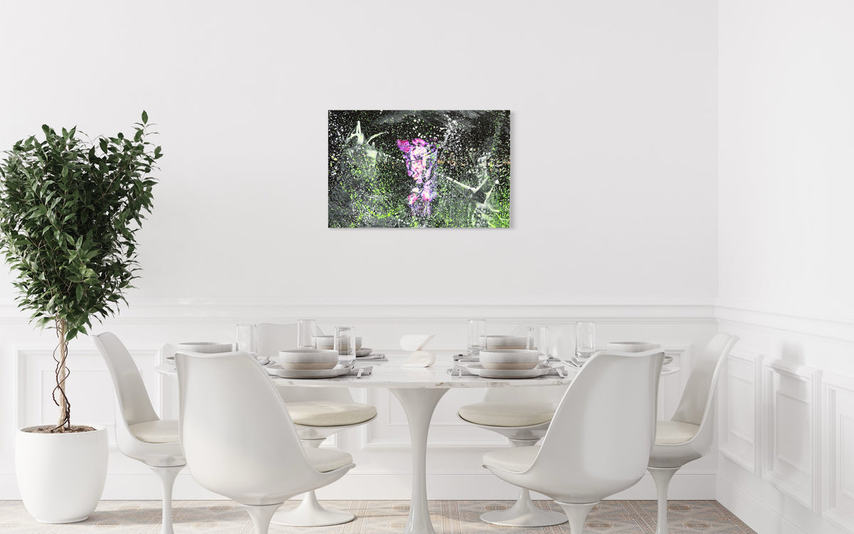 Overpainting on Canvas 2022 // Berlin 2020 Hidden Places  Garbage can/ Mülleimer video installation