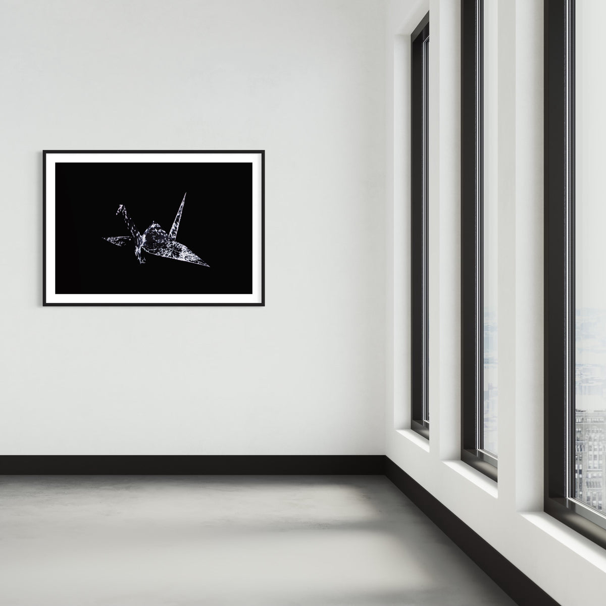 Hidden Places Origami Crane 2020  (signed + Frame)