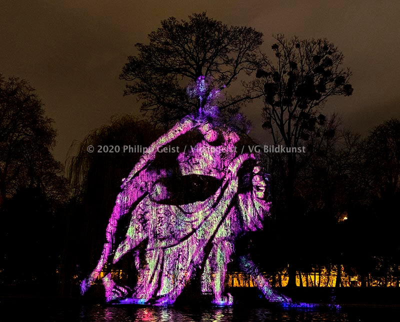 Frankfurt Bethmannpark Luminale 2020 Ariadnes Night (signed + Frame)
