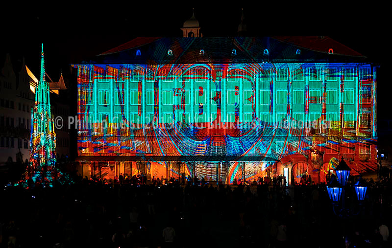 Nürnberg/ Nuremberg Rathaus „Into the Blue“ Blaue Nacht 2017 (signed + Frame)