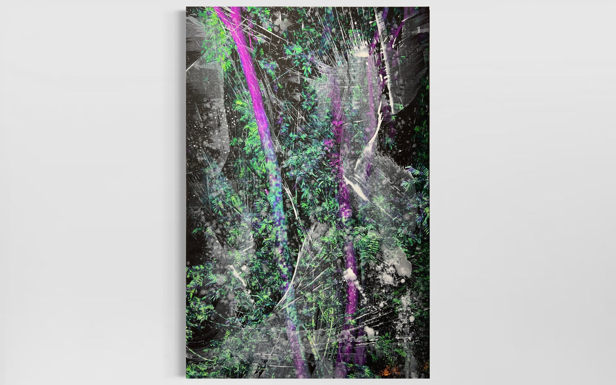 Overpainting on Canvas 2022 // Hidden Places  India Goethe Max Mueller Bhavan Pune 2017 video installation