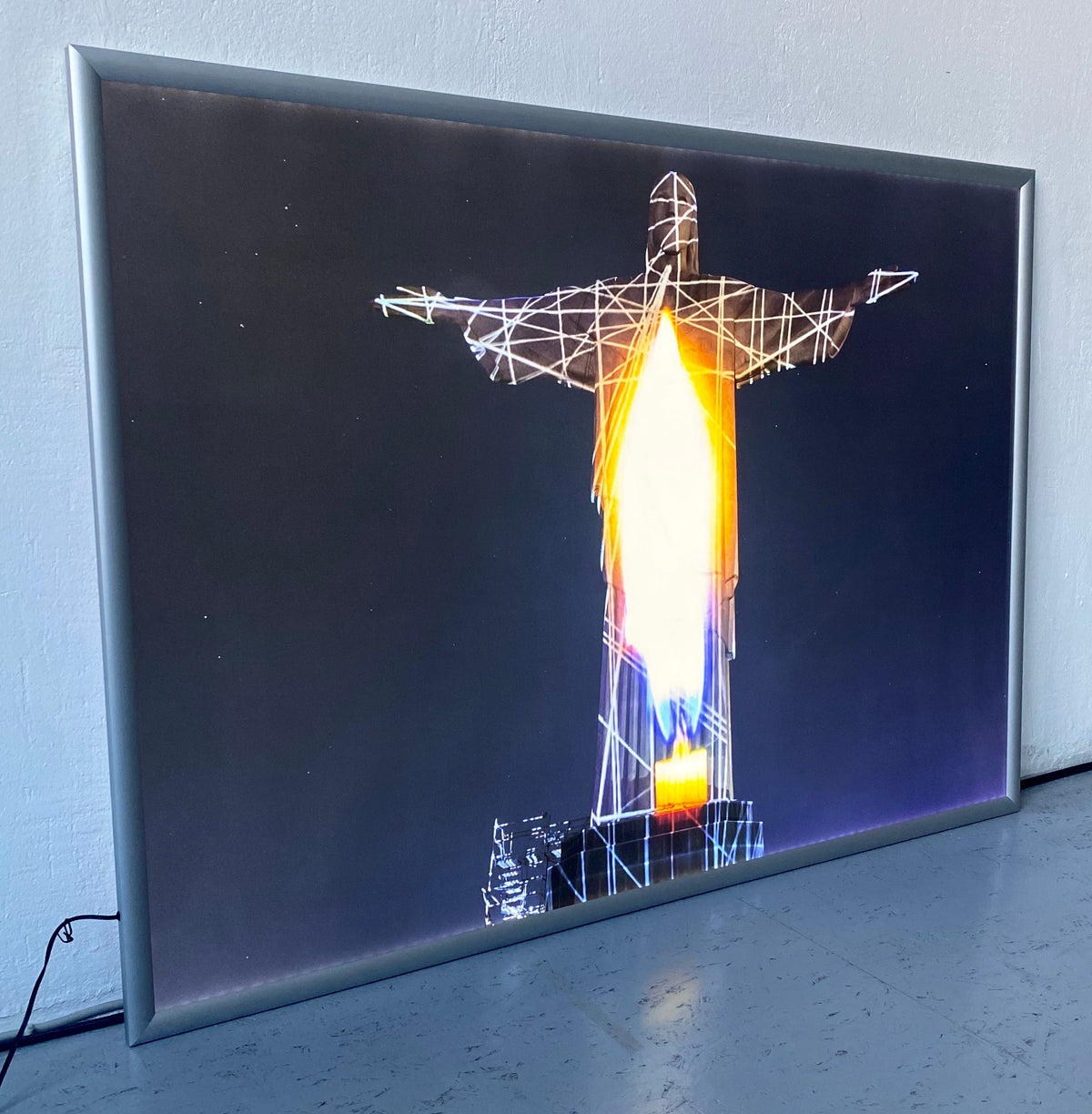 LED Light Frame / Led Leuchtrahmen Cristo Redentor/ Rio de Janeiro 2014  (signed)