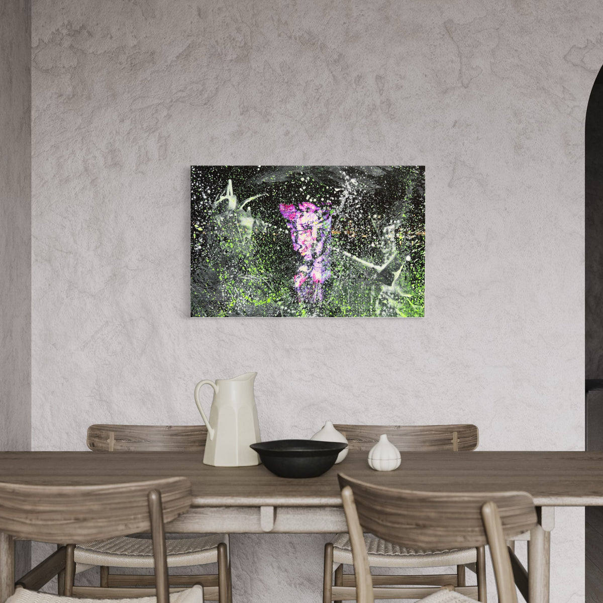 Overpainting on Canvas 2022 // Berlin 2020 Hidden Places  Garbage can/ Mülleimer video installation