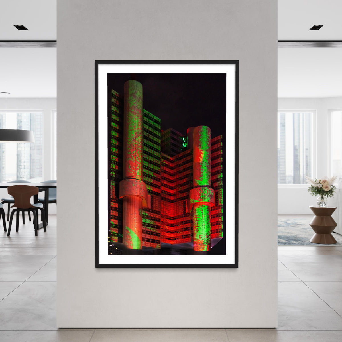 Munich/ München GREEN BUILDING 2015 HVB Tower 2015 (signed + Frame)