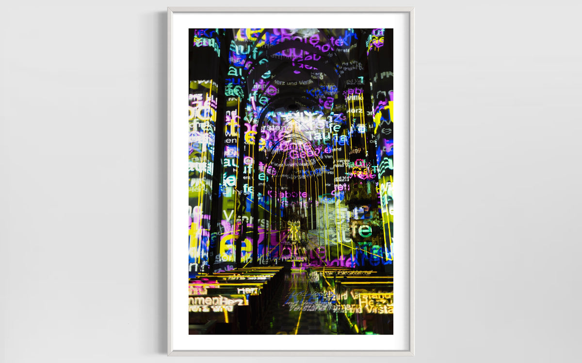 Munich/ München Hl.Kreuz Kirche Giesing Lichträume 2016 (signed + Frame)