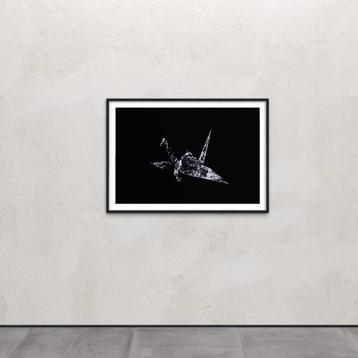 Hidden Places Origami Crane 2020  (signed + Frame)