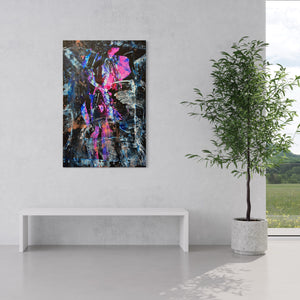 Overpainting Fine Art Print on Canvas 2022  Hidden Places Lilie/ lily Flower 2019 video installation