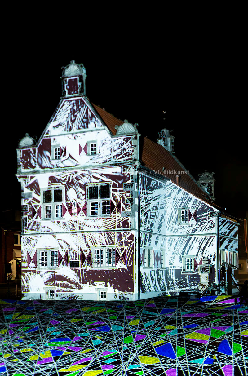 Schöppingen Rathaus "Lighting up times" 2019 (signed + Frame)