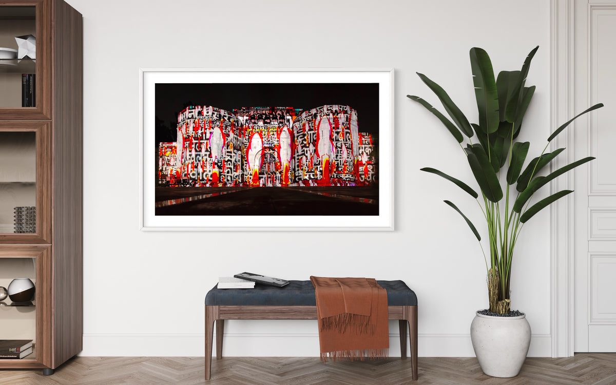 India/ Indien Shaniwarwada Fort  Diwali 2016 (signed + Frame)