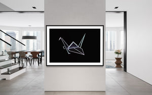 Hidden Places Origami Swan / Schwan 2020  (signed + Frame)