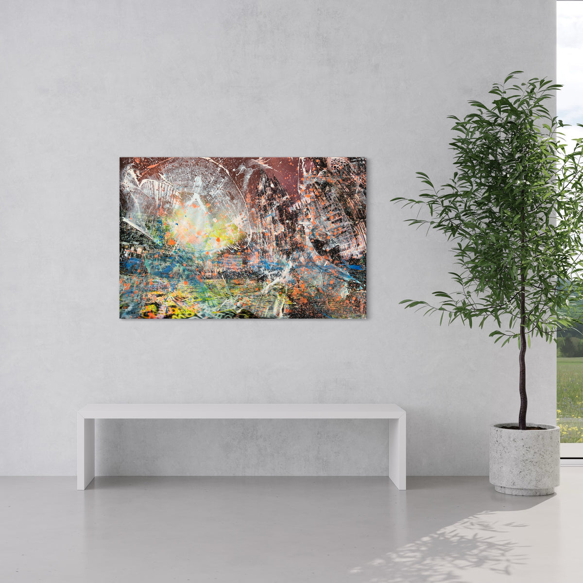 Overpainting on Canvas 2022 // Time Drifts Cologne 2016/2017 video installation