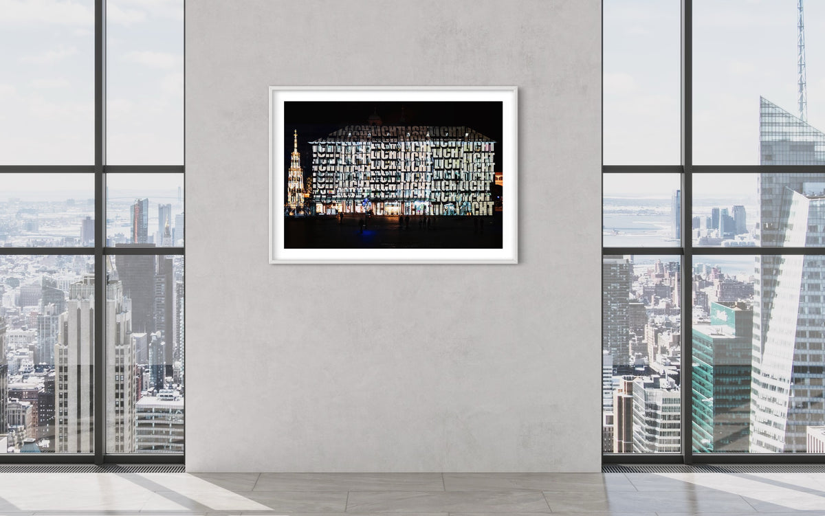 Nürnberg/ Nuremberg Rathaus „Into the Blue“ Blaue Nacht 2017 (signed + Frame)