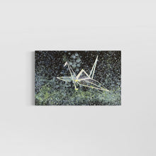 Load image into Gallery viewer, Overpainting on Canvas 2022 // Hidden Places  Origami Crane / Kranich 2020
