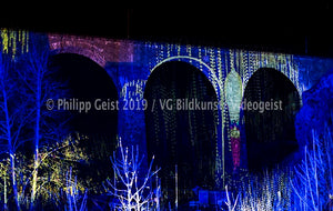 Breitnau Ravennaschlucht Viadukt  WeihnachtsLeuchten 12-14. Dez/ Dec 2014 (signed + Frame)