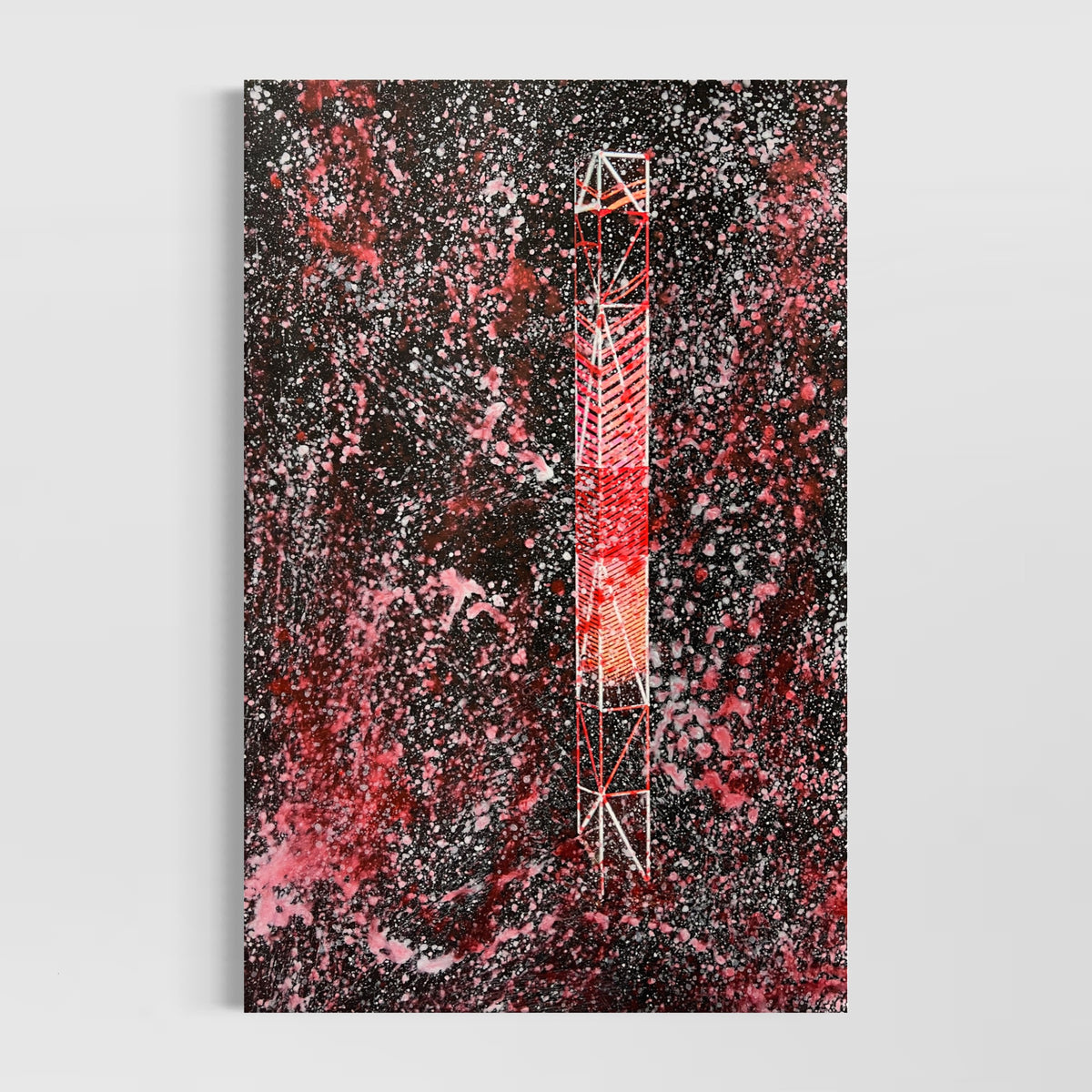 Overpainting Fine Art Print on Canvas 2022  Berlin 2020 Hidden Places // Strassenpfosten/ street post 2020 video Installation
