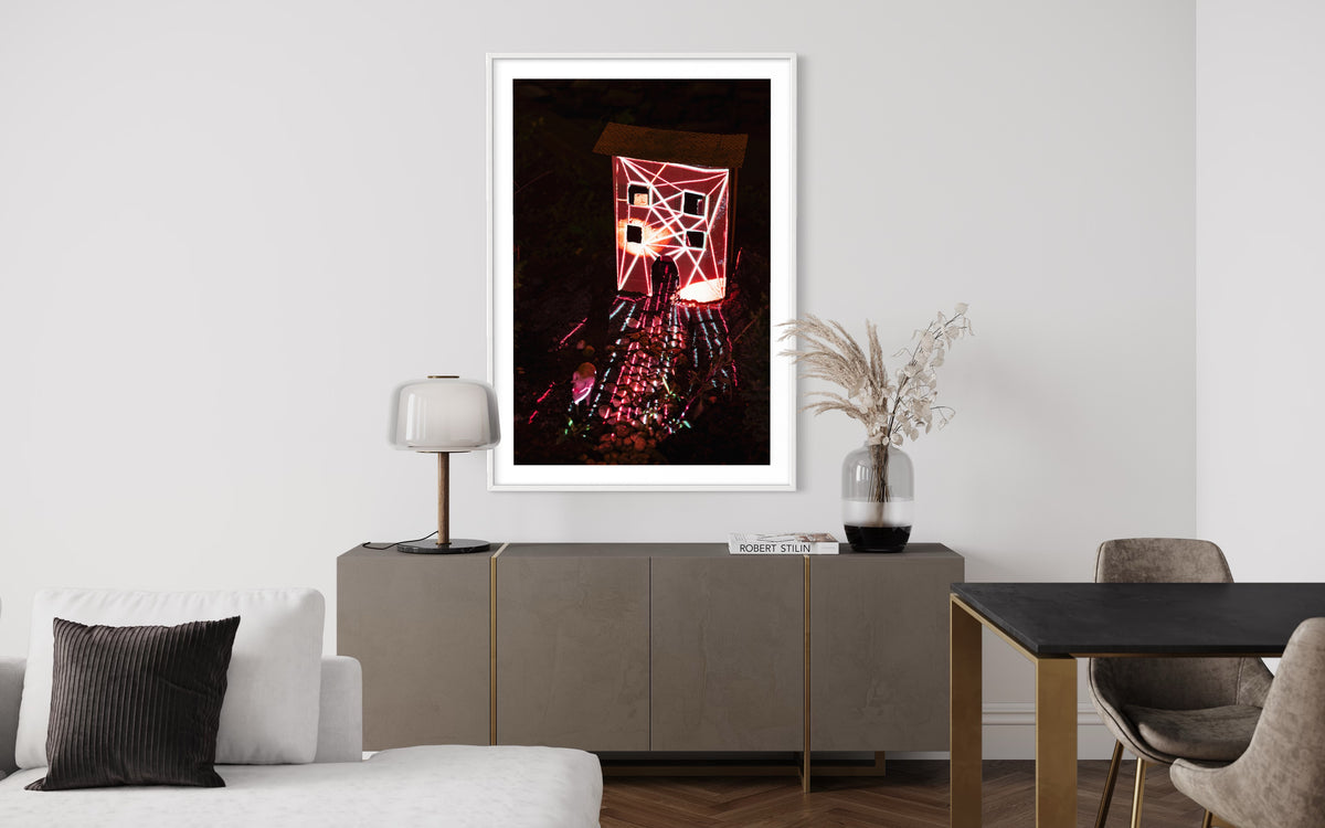 Berlin Hidden Places cardboard house / Papphaus 2020  (signed + Frame)