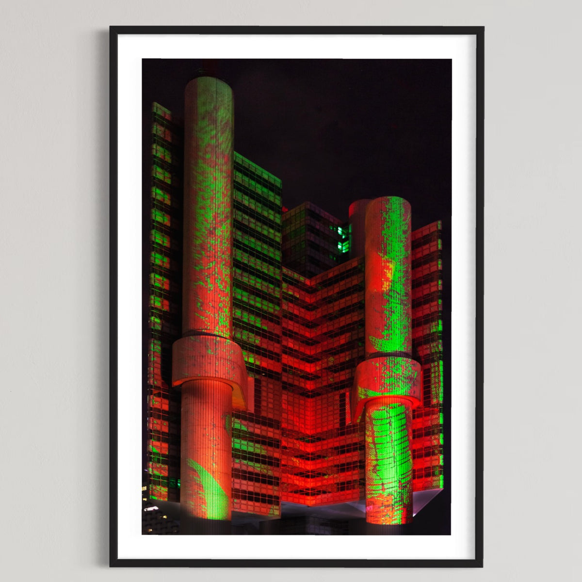 Munich/ München GREEN BUILDING 2015 HVB Tower 2015 (signed + Frame)