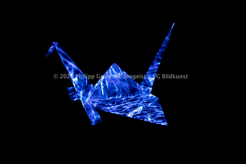 Hidden Places Origami Crane 2020  (signed + Frame)