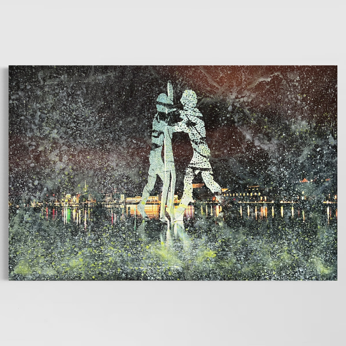 Overpainting on Canvas 2022 // Hidden Places  Molecule Man 2020 video installation