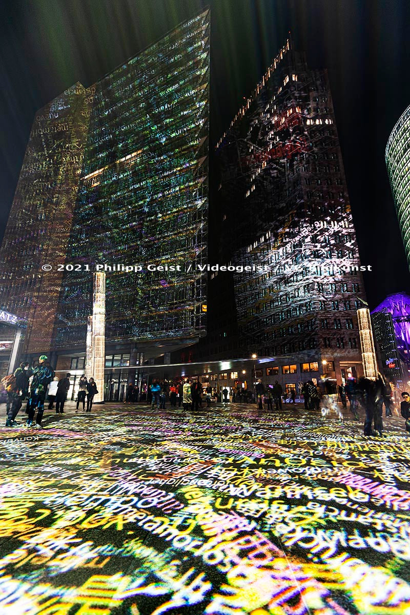 Berlin / Potsdamer / Platz Festival of Lights 2012 "Time Drifts - WORDS OF BERLIN" 10.-21 October 2012  (signed + Frame)