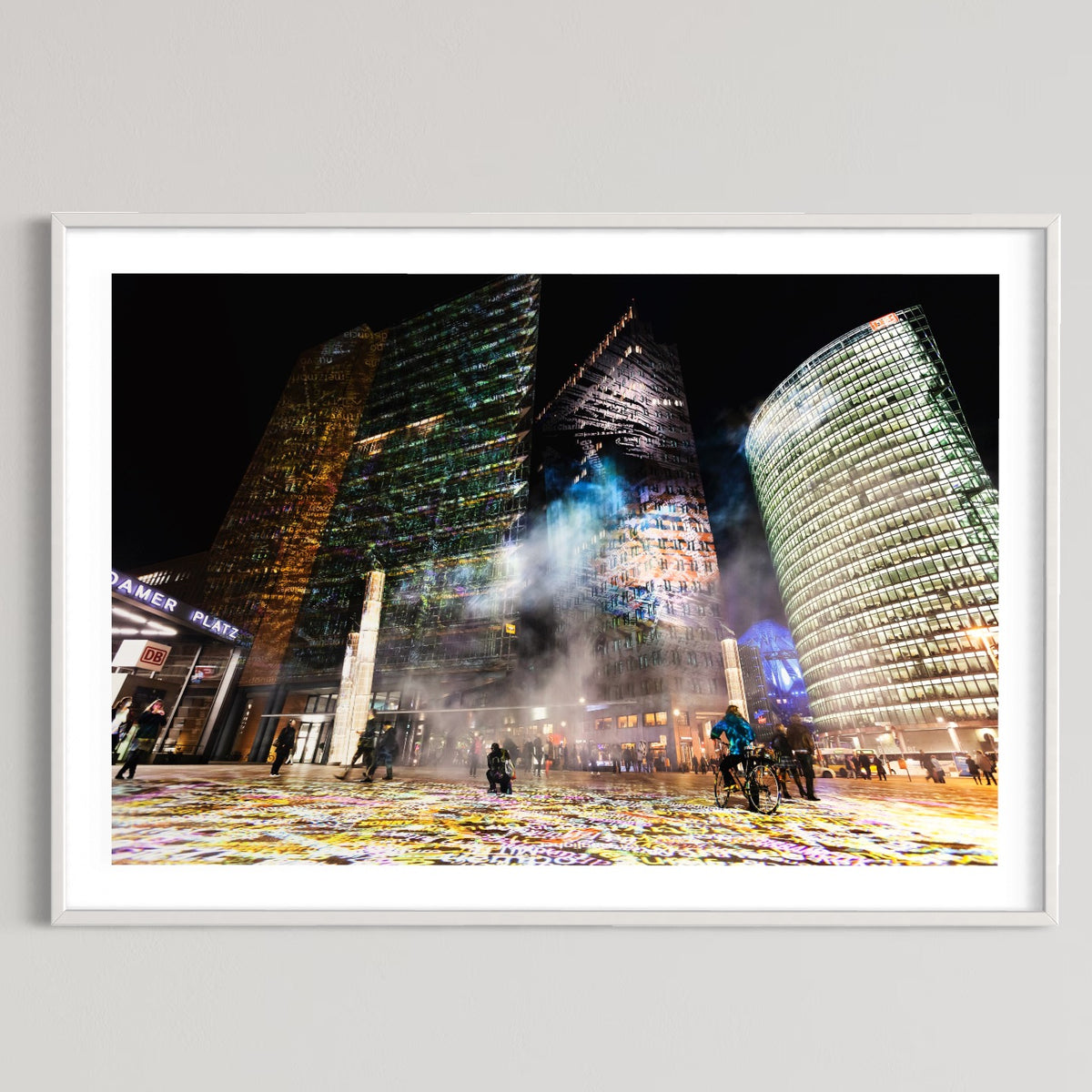 Berlin / Potsdamer / Platz Festival of Lights 2012 "Time Drifts - WORDS OF BERLIN" 10.-21 October 2012  (signed + Frame)