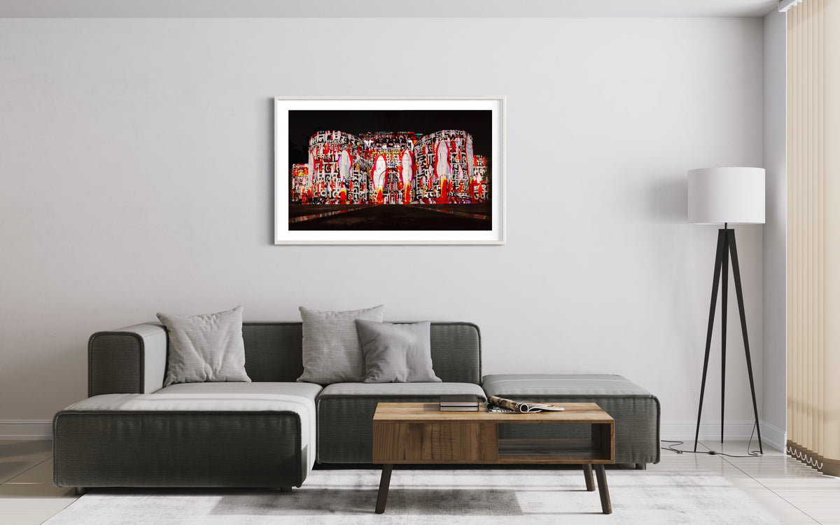 India/ Indien Shaniwarwada Fort  Diwali 2016 (signed + Frame)