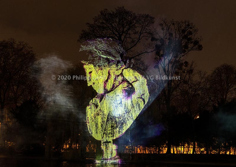 Frankfurt Bethmannpark Luminale 2020 Ariadnes Night (signed + Frame)