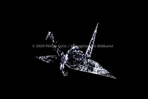 Hidden Places Origami Crane 2020  (signed + Frame)