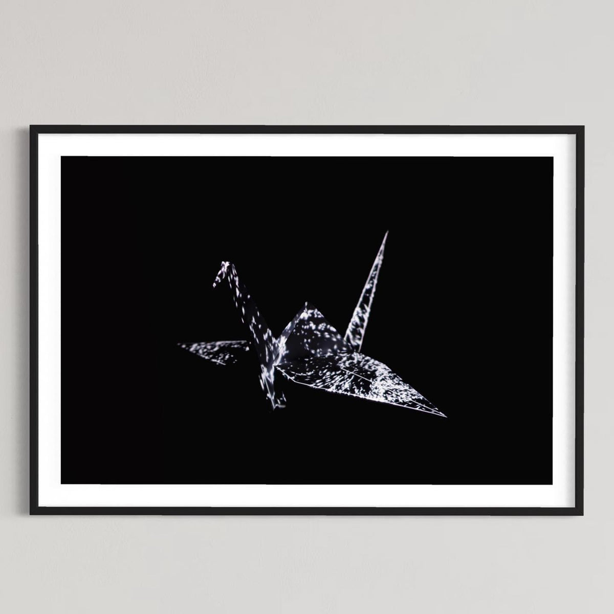 Hidden Places Origami Crane 2020  (signed + Frame)