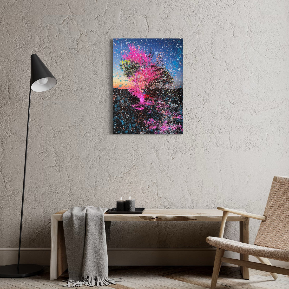 Overpainting Fine Art Print on Canvas 2022  Katerbow Hidden Places Mirabellen Baum