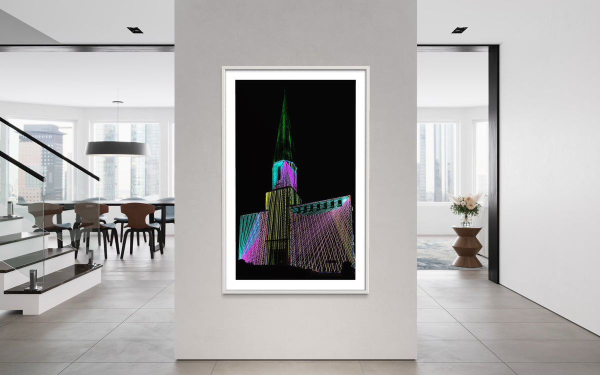 Weilheim Ev. Apostelkirche 500 - Kirche im Licht/ Church in the light 2017 (signed + Frame)