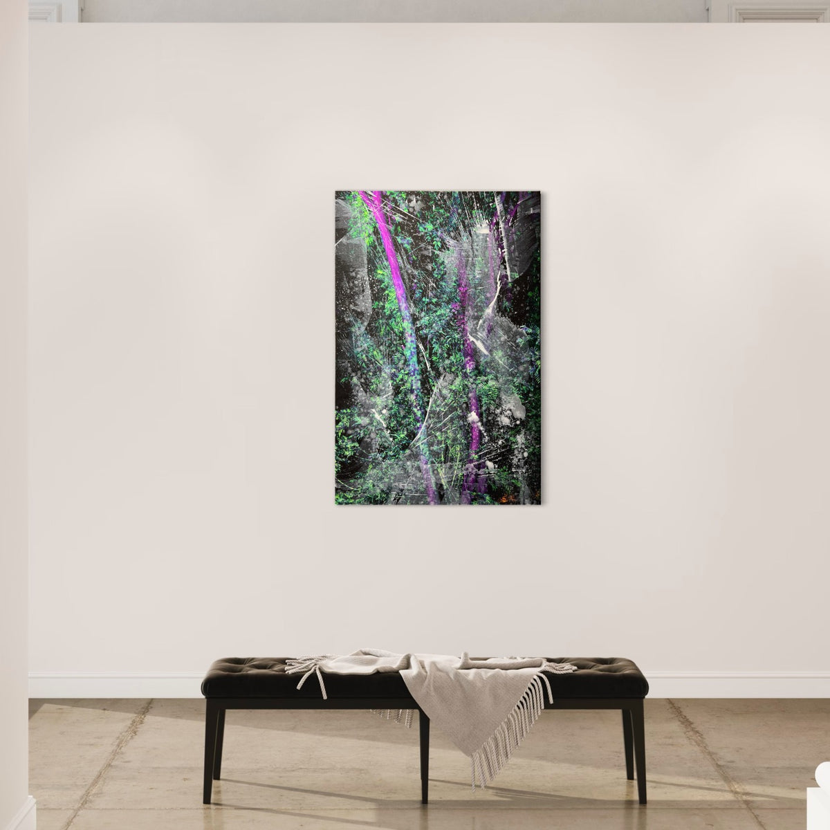 Overpainting on Canvas 2022 // Hidden Places  India Goethe Max Mueller Bhavan Pune 2017 video installation