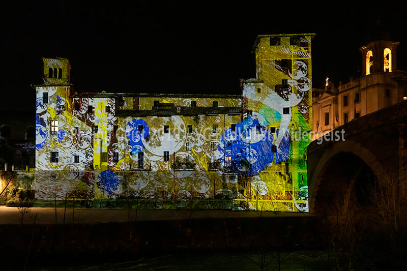 Rome/ Rom Tiberina Luce Luna 2019 (signed + Frame)