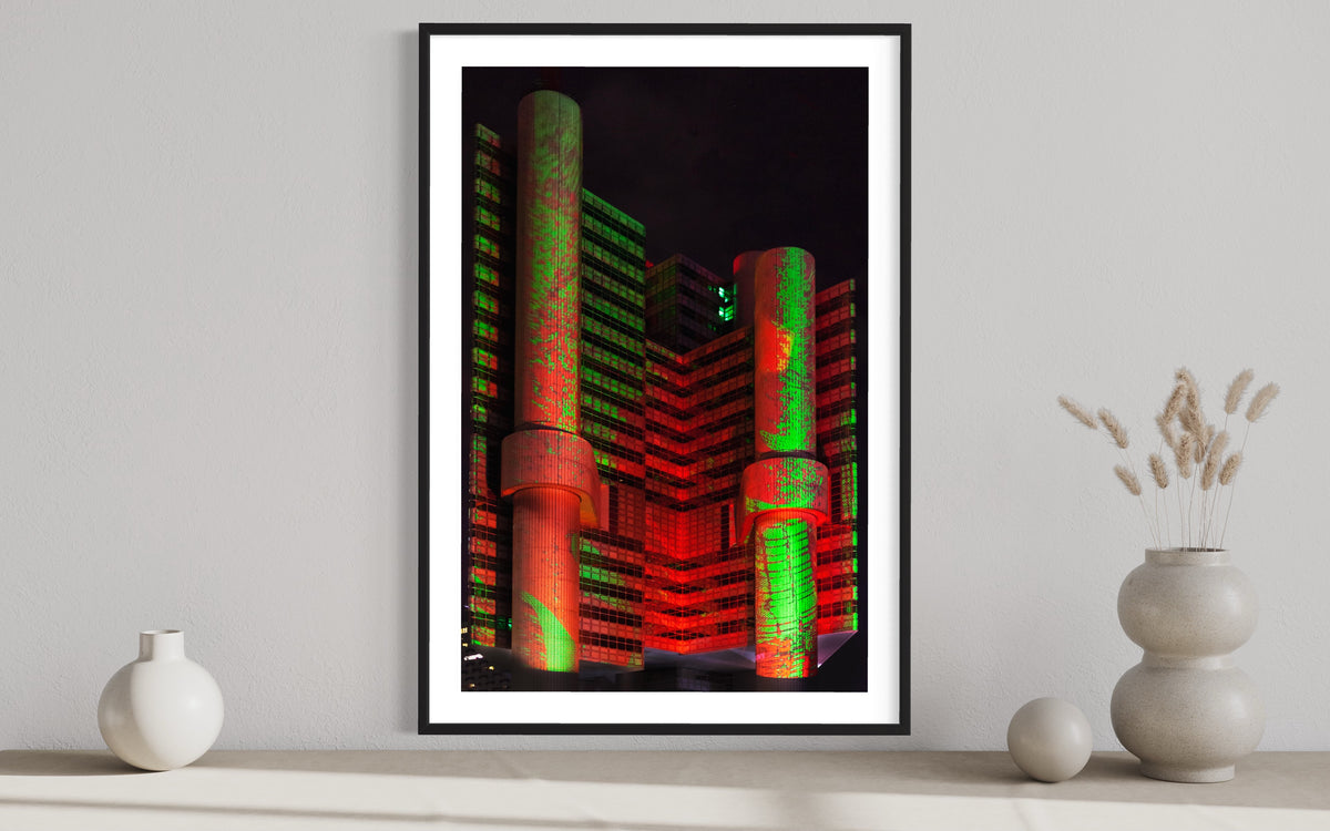 Munich/ München GREEN BUILDING 2015 HVB Tower 2015 (signed + Frame)