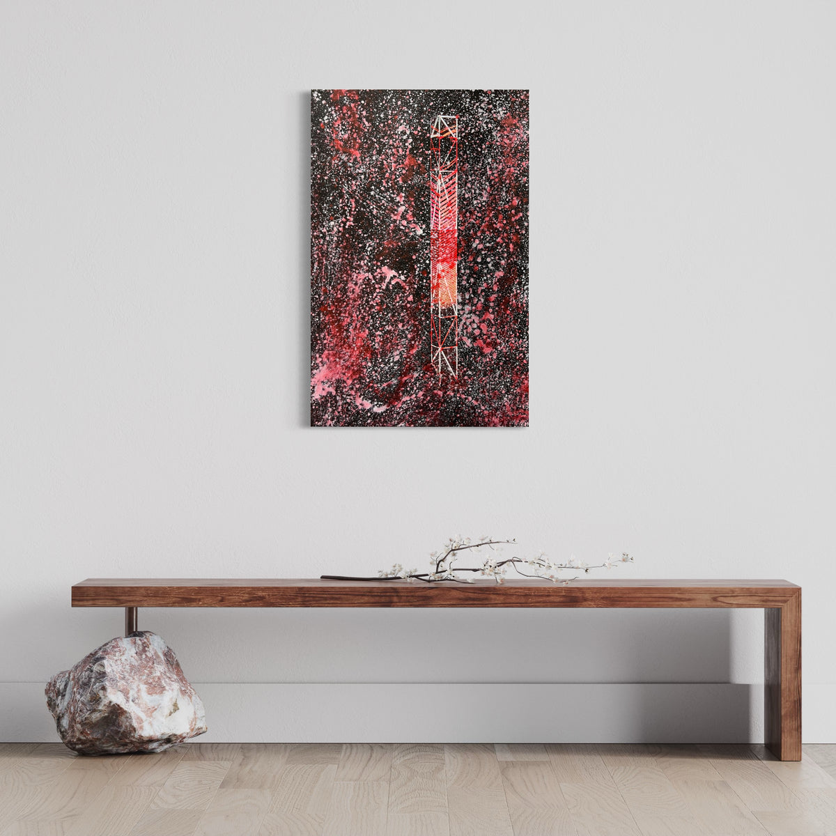 Overpainting Fine Art Print on Canvas 2022  Berlin 2020 Hidden Places // Strassenpfosten/ street post 2020 video Installation