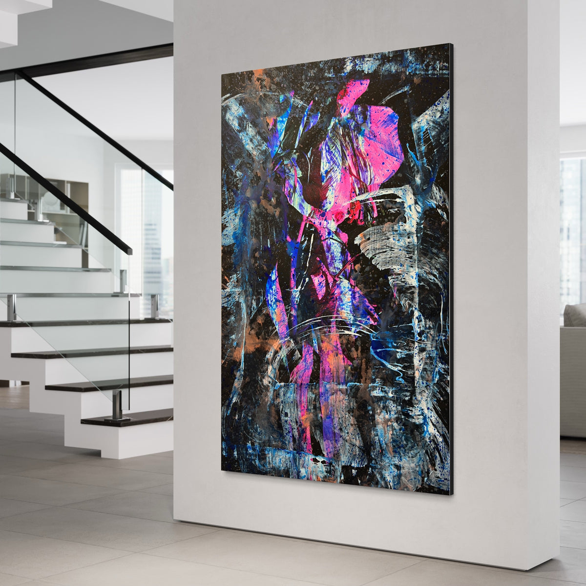 Overpainting Fine Art Print on Canvas 2022  Hidden Places Lilie/ lily Flower 2019 video installation