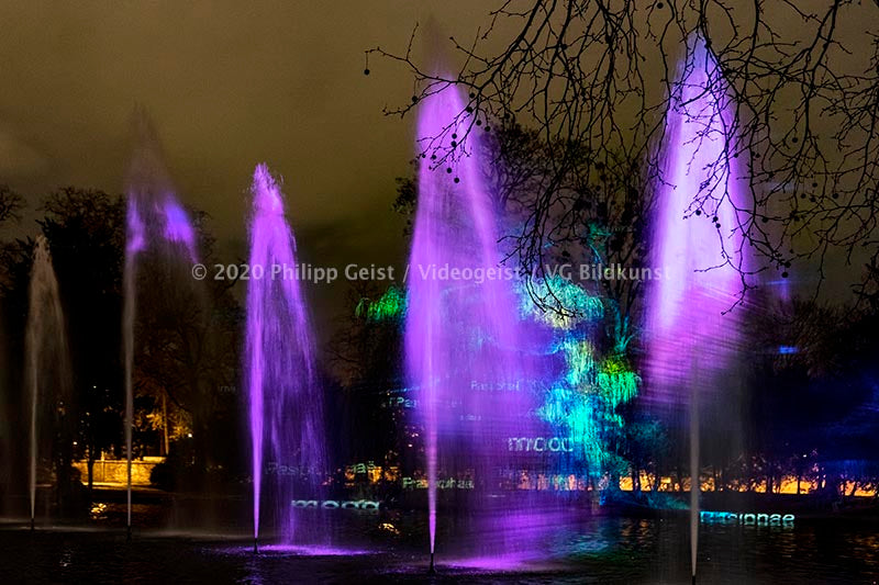 Frankfurt Bethmannpark Luminale 2020 Ariadnes Night (signed + Frame)