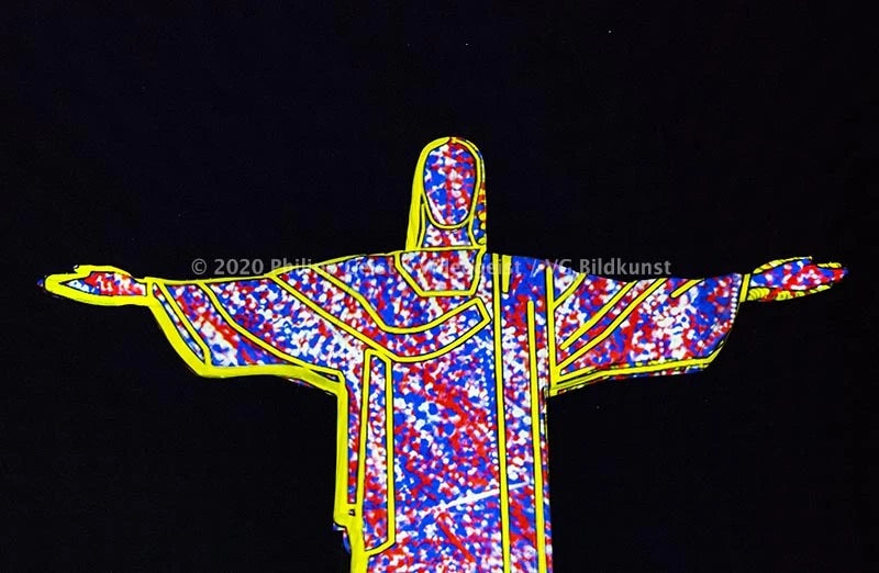 LED Light Frame / Led Leuchtrahmen Cristo Redentor/ Rio de Janeiro 2014  (signed)